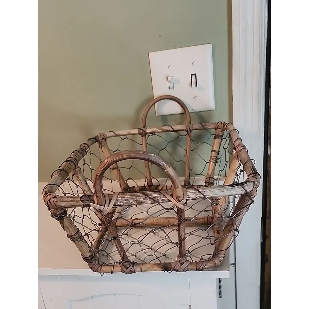 Rustic Chichen Wire Organizer Basket